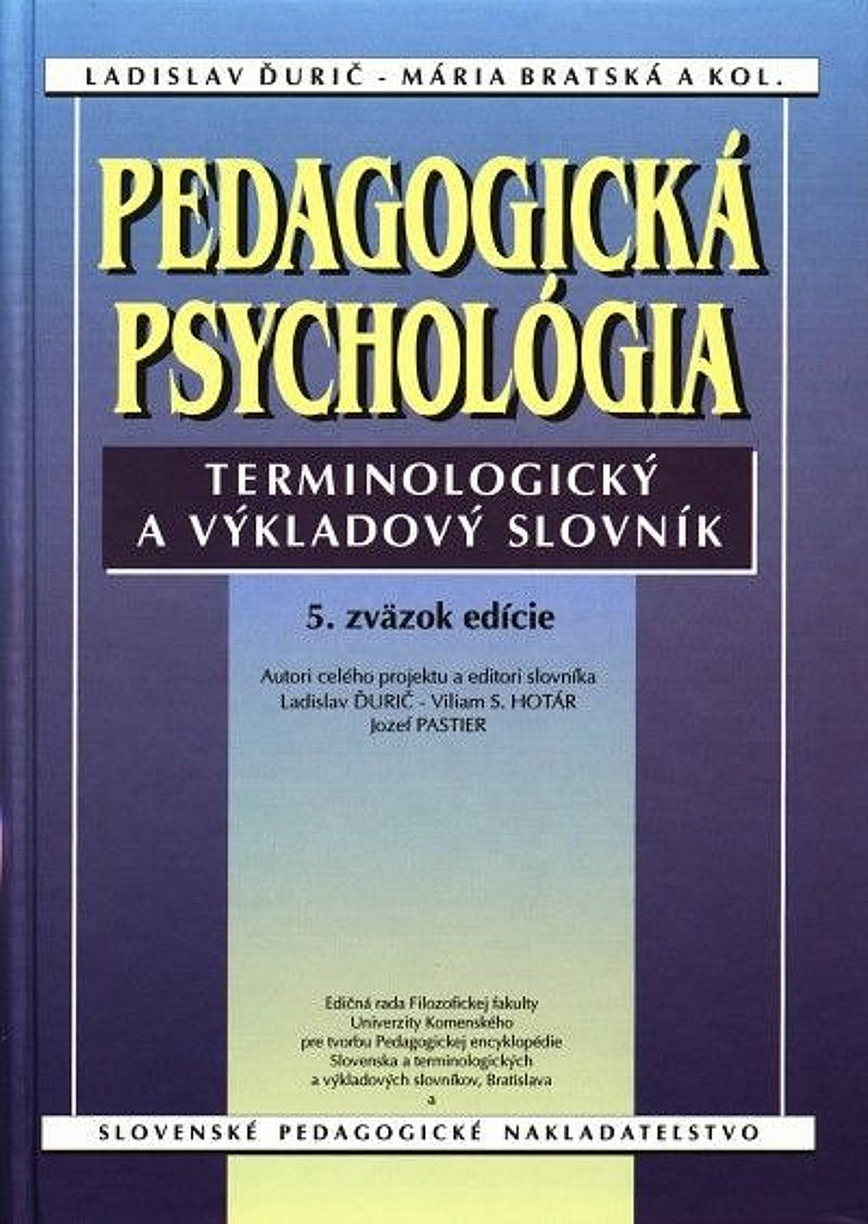 Pedagogická psychológia - Terminologický a výkladový slovník