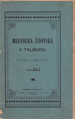 Mravouka židovská v Talmudu obálka knihy