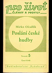 Poslání české hudby obálka knihy