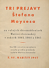Tri prejavy Štefana Moysesa