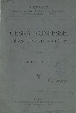 Česká konfesse, její vznik, podstata a dějiny