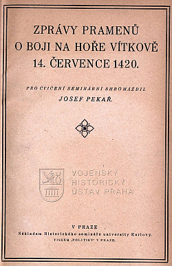 Zprávy pramenů o boji na hoře Vítkově 14. července 1420