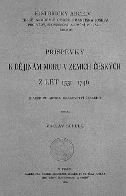 Příspěvky k dějinám moru v zemích českých z let 1531-1746