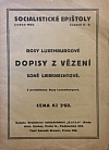 Rosy Luxemburgové Dopisy z vězení Soně Liebknechtové (výbor)