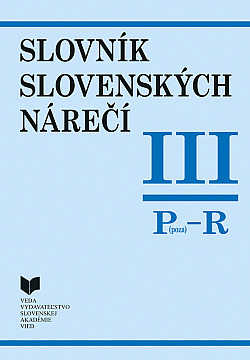 Slovník slovenských nárečí. III, P (poza) – R