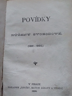 Povídky Růženy Svobodové (1891-1895)