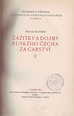 Zážitky a dojmy ruského Čecha za carství
