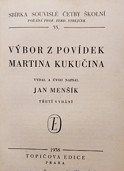 Výbor z povídek Martina Kukučina