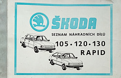Škoda - seznam náhradních dílů 105, 120, 130, Rapid