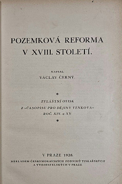 Pozemková reforma v XVIII. století