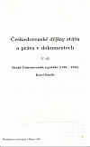 Československé dějiny státu a práva v dokumentech. V. díl, Druhá Československá republika (1938-1939)