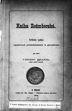 Kniha Rožmberská