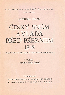 Český sněm a vláda před březnem 1848