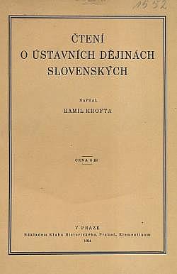 Čtení o ústavních dějinách slovenských