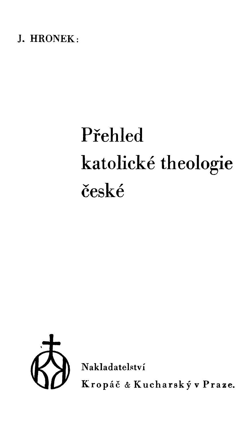 Přehled katolické theologie české