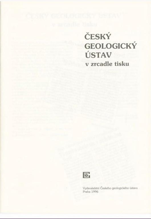 Český geologický ústav v zrcadle tisku