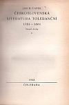 Československá literatura toleranční 1781-1861. Svazek druhý