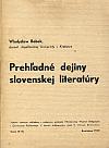 Prehľadné dejiny slovenskej literatúry