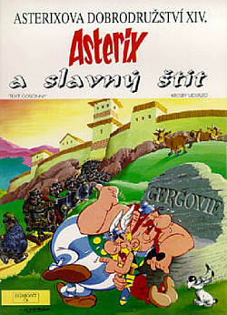 Asterix a slavný štít obálka knihy
